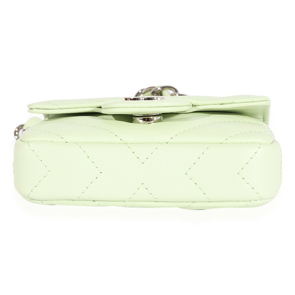 Chanel Light Green Chevron Quilted Flap Belt Bag - Picture 5 of 7